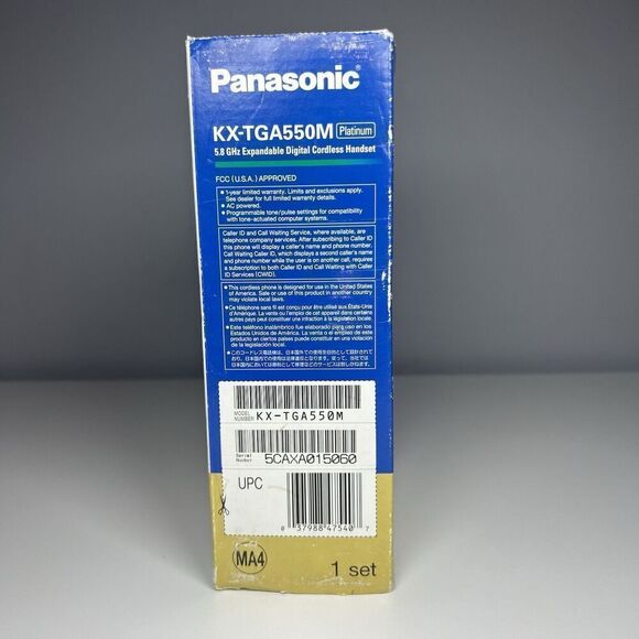 New Panasonic KX-TGA550M KXTGA550M KX-TGA550 For KX-TG5500 Series Handset Sealed - Picture 3 of 7